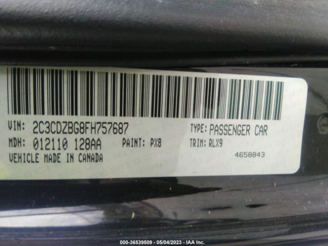 2C3CDZBG8FH757687 Dodge Challenger Sxt Plus