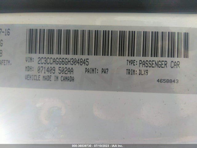 2C3CCAGG6GH304845 Chrysler 300 300s