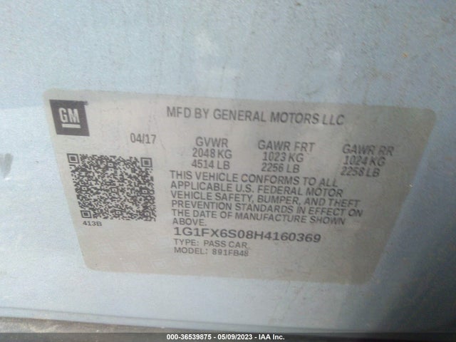 Chevrolet Bolt Ev Premier 2017 1G1FX6S08H4160369 Image 9