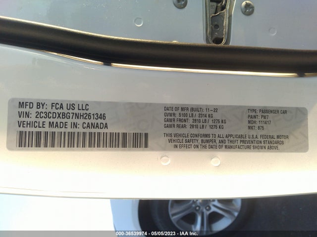 Dodge Charger Sxt 2022 2C3CDXBG7NH261346 Image 9