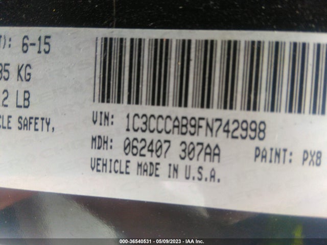 1C3CCCAB9FN742998 Chrysler 200 Limited