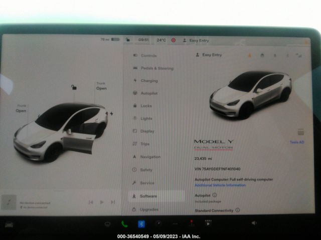 7SAYGDEF1NF401040 Tesla Model Y Performance