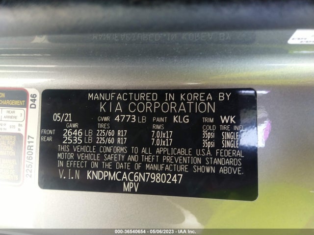 2022 KIA SPORTAGE LX VIN: KNDPMCAC6N7980247
