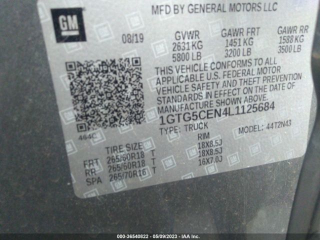 1GTG5CEN4L1125684 GMC Canyon 2wd Sle