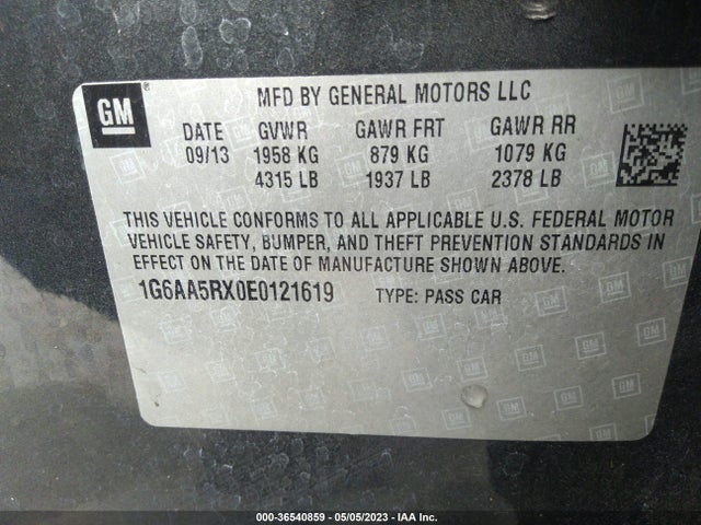 Cadillac Ats Standard Rwd 2014 1G6AA5RX0E0121619 Image 9
