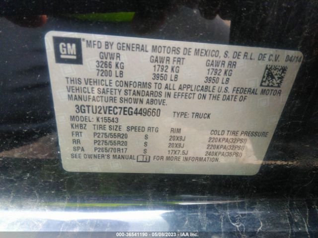 3GTU2VEC7EG449660 GMC Sierra 1500 Slt