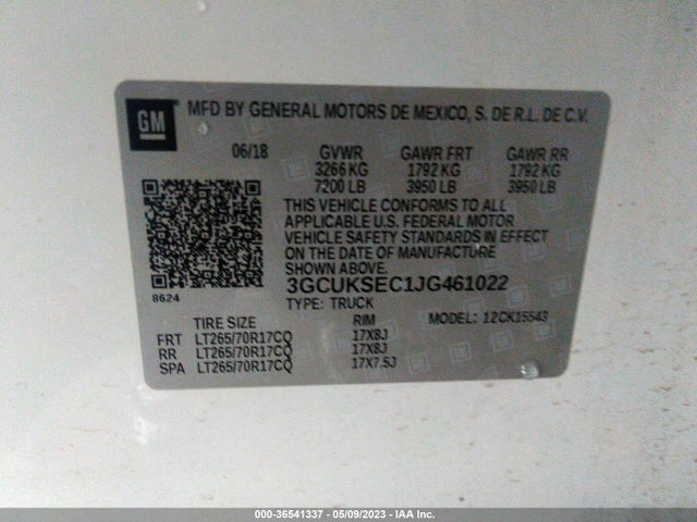 Chevrolet Silverado 1500 Ltz 2018 3GCUKSEC1JG461022 Image 10