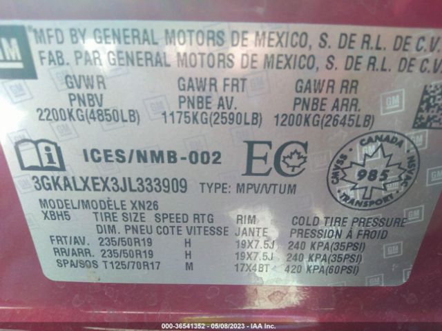 3GKALXEX3JL333909 GMC Terrain Denali