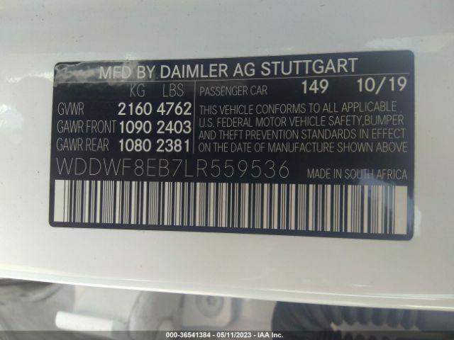 WDDWF8EB7LR559536 Mercedes-Benz C-class C 300