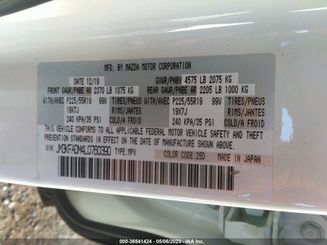 Mazda Cx-5 Grand Touring 2020 JM3KFADM4L0760390 Image 10