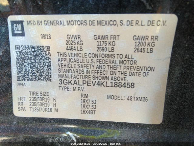 3GKALPEV4KL188458 GMC Terrain Slt