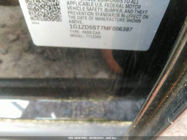 Chevrolet MALIBU LT 2021 1G1ZD5ST7MF006387 Image 10