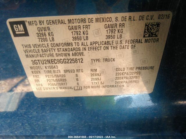 3GTU2NEC9GG225812 GMC Sierra 1500 Slt