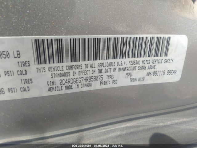 2C4RDGEG7HR858075 Dodge Grand Caravan Gt