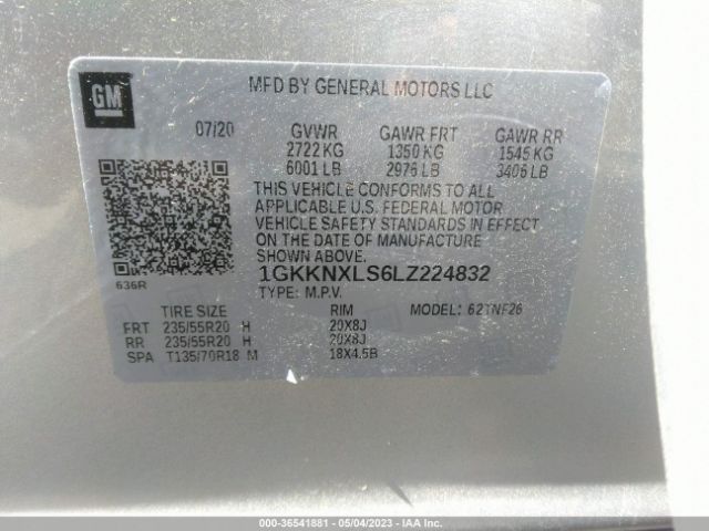 1GKKNXLS6LZ224832 GMC Acadia Denali