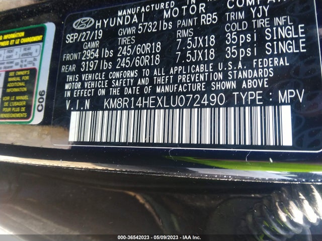 Hyundai Palisade Se 2020 KM8R14HEXLU072490 Image 9