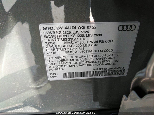 WA1EECF38P1016584 Audi Q3 S Line Premium Plus