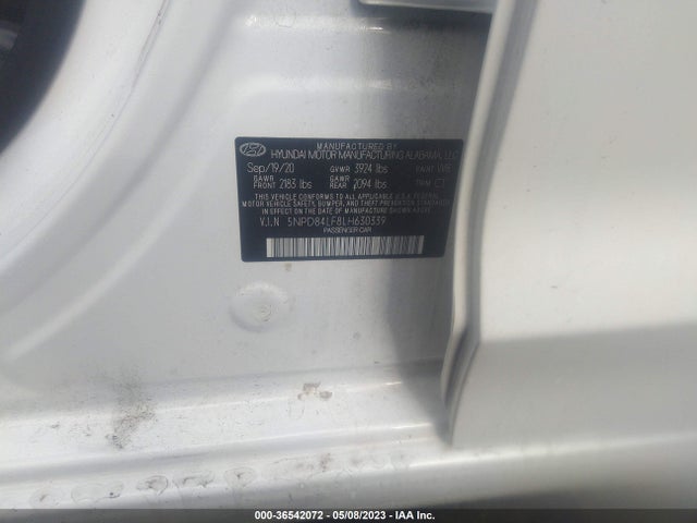 Продаж на аукціоні авто 2020 Hyundai Elantra Sel, vin: 5NPD84LF8LH630339, номер лоту: 36542072