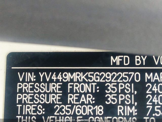YV449MRK5G2922570 Volvo Xc60 T6 Drive-e