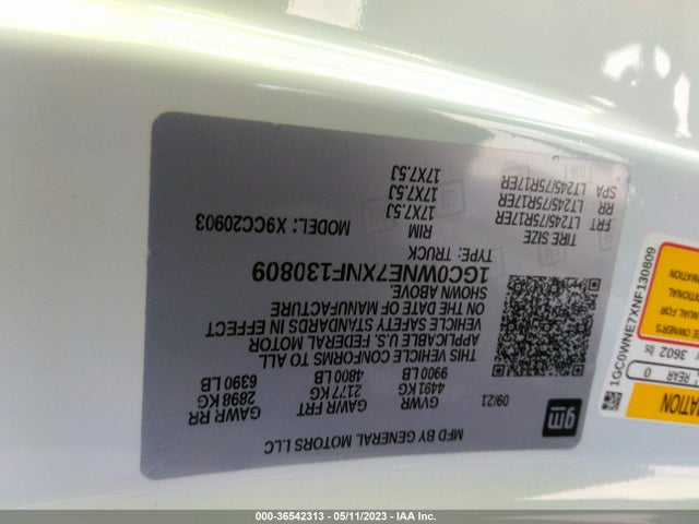 Chevrolet Silverado 2500hd Lt 2022 1GC0WNE7XNF130809 Image 10