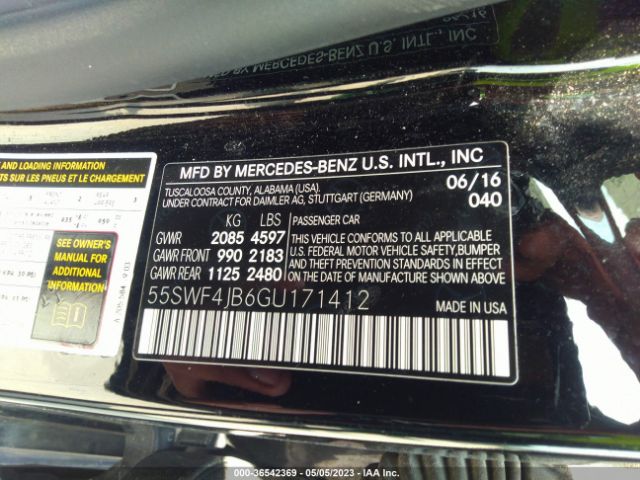 55SWF4JB6GU171412 Mercedes-Benz C-class C 300