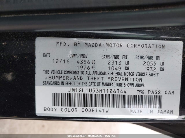 Mazda Mazda6 Sport 2017 JM1GL1U53H1126344 Image 9