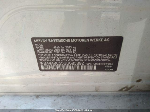 WBA4A9C55GG695892 BMW 4 Series 428i