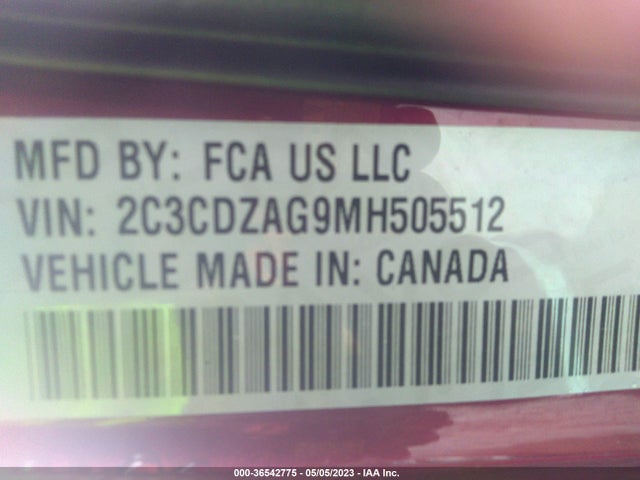 Dodge Challenger Sxt 2021 2C3CDZAG9MH505512 Image 10