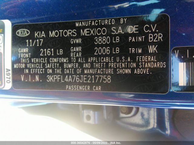 3KPFL4A76JE217758 KIA FORTE S