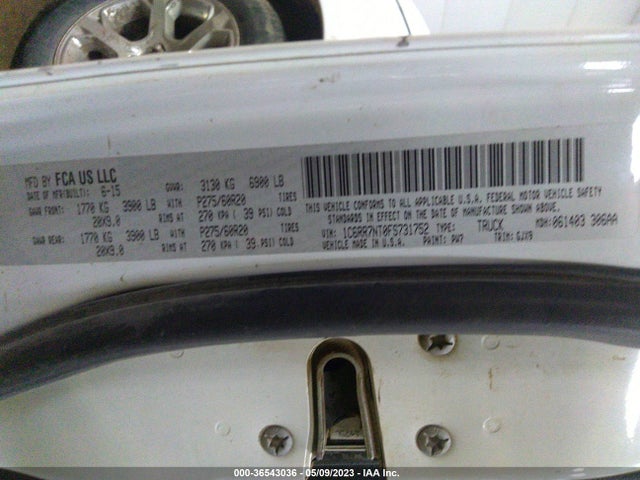 1C6RR7NT0FS731752 RAM 1500 Laramie