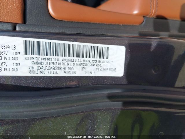 1C4RJFJG4GC319106 Jeep Grand Cherokee Summit