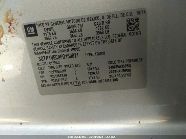 3GTP1VEC9FG169871 GMC Sierra 1500 Slt