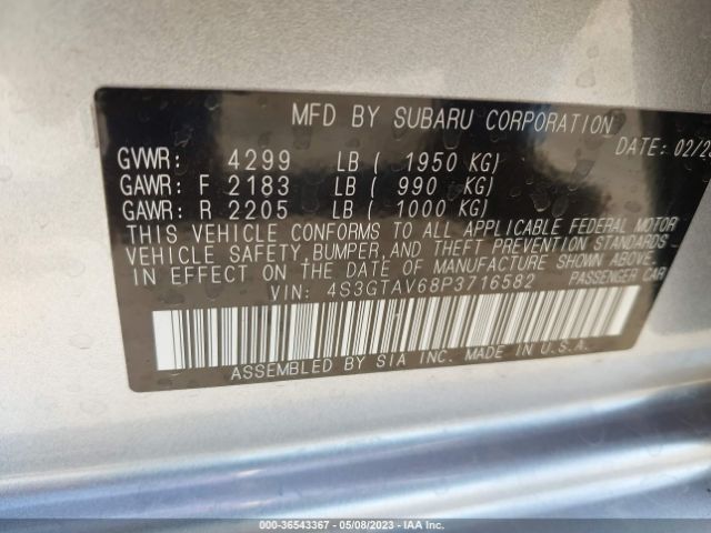 4S3GTAV68P3716582 Subaru Impreza Premium