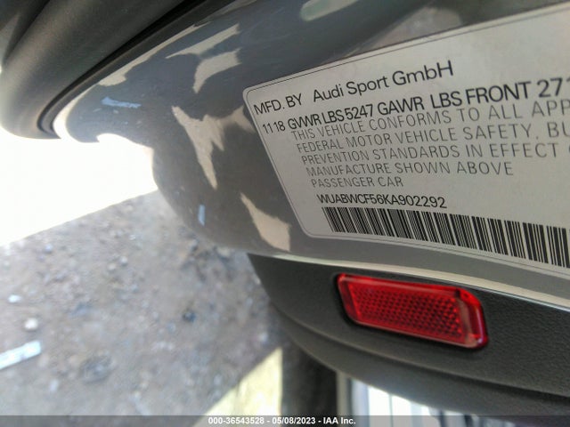 2019 Audi RS 5, VIN: WUABWCF56KA902292