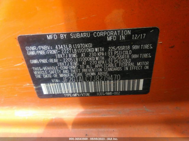 JF2GTALC7J8279470 Subaru Crosstrek Limited