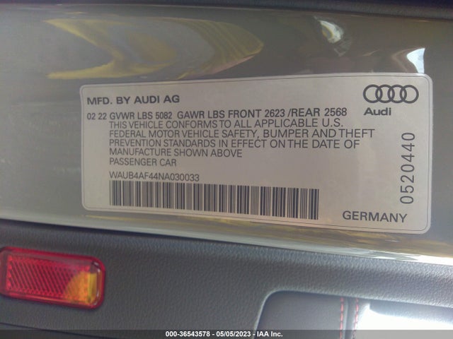 2022 Audi S4, VIN: WAUB4AF44NA030033
