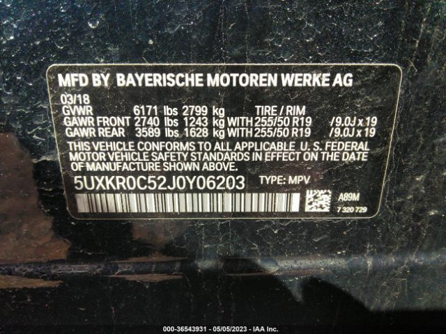 5UXKR0C52J0Y06203 BMW X5 Xdrive35i