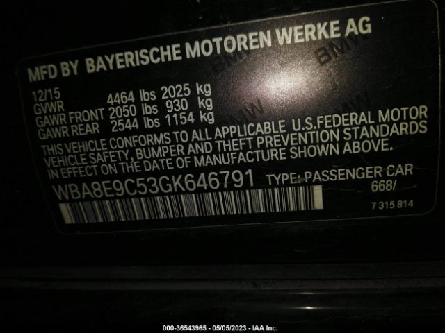 WBA8E9C53GK646791 BMW 3 Series 328i