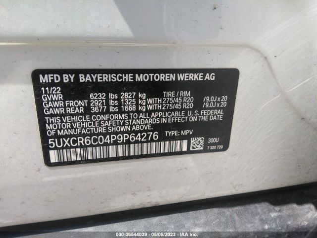 5UXCR6C04P9P64276 BMW X5 Xdrive40i