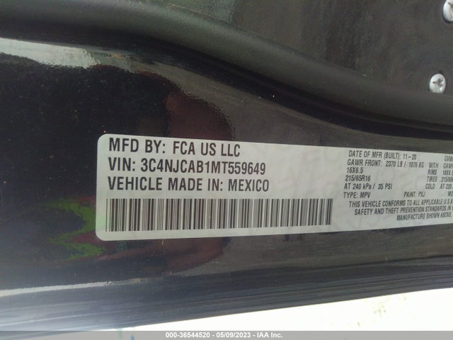 3C4NJCAB1MT559649 Jeep Compass Sport