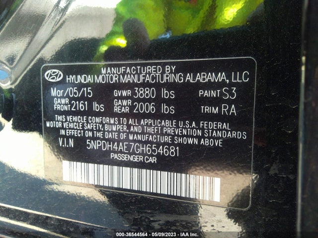 2016 HYUNDAI ELANTRA 5NPDH4AE7GH654681 Photo 8