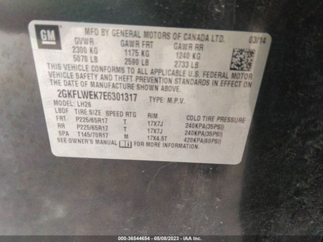 2GKFLWEK7E6301317 GMC Terrain Sle
