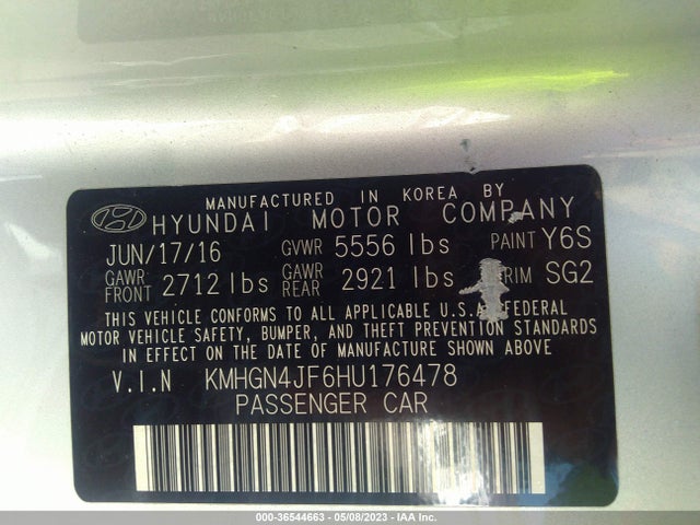 Genesis G80 5.0l Ultimate 2017 KMHGN4JF6HU176478 Image 11