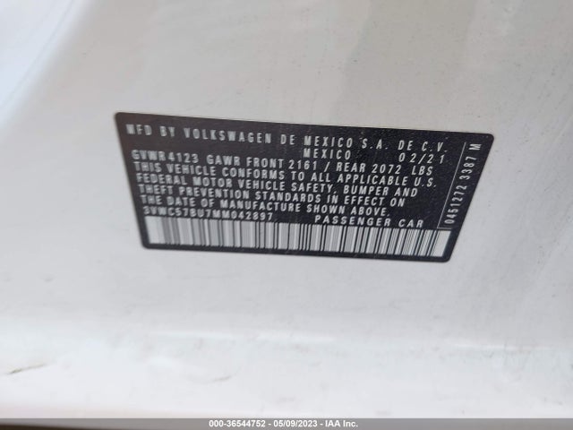 3VWC57BU7MM042897 Volkswagen Jetta S/se/r-line