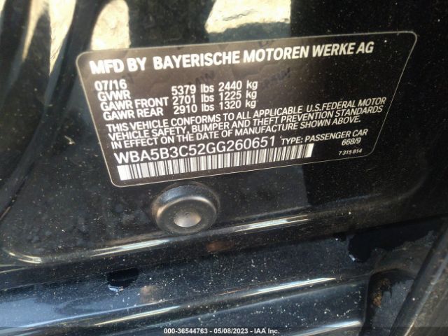 WBA5B3C52GG260651 BMW 5 Series 535i Xdrive