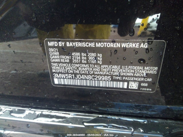 BMW 3 Series 330i 2022 аукцион фото