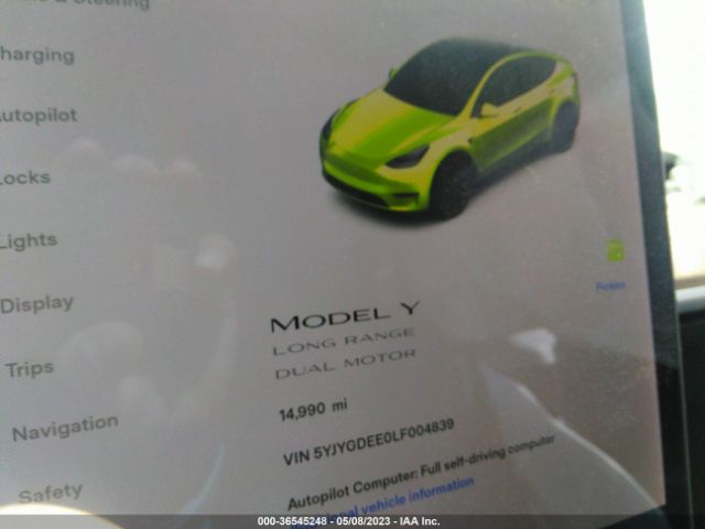 5YJYGDEE0LF004839 Tesla Model Y Long Range