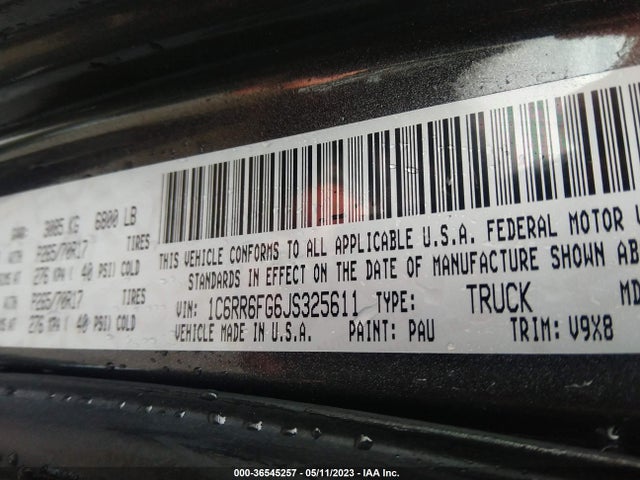 RAM 1500 Tradesman 2018 1C6RR6FG6JS325611 Image 10