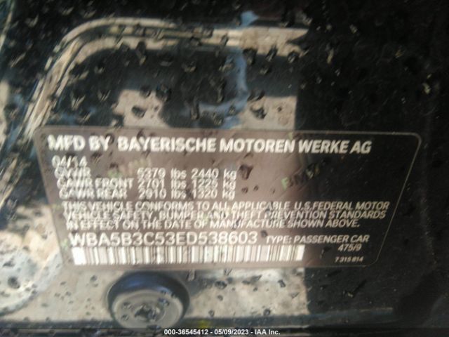 WBA5B3C53ED538603 BMW 5 Series 535i Xdrive