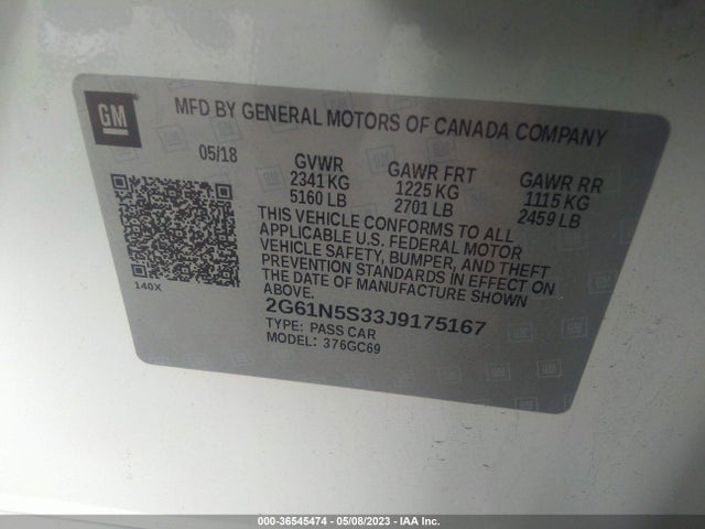 2G61N5S33J9175167 Cadillac XTS LUXURY